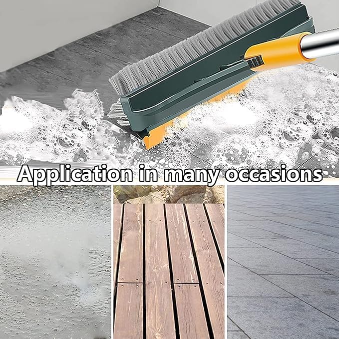 3-in-1 Multipurpose Wiper Brush – Floor, Glass & Wall Cleaner with Scraper